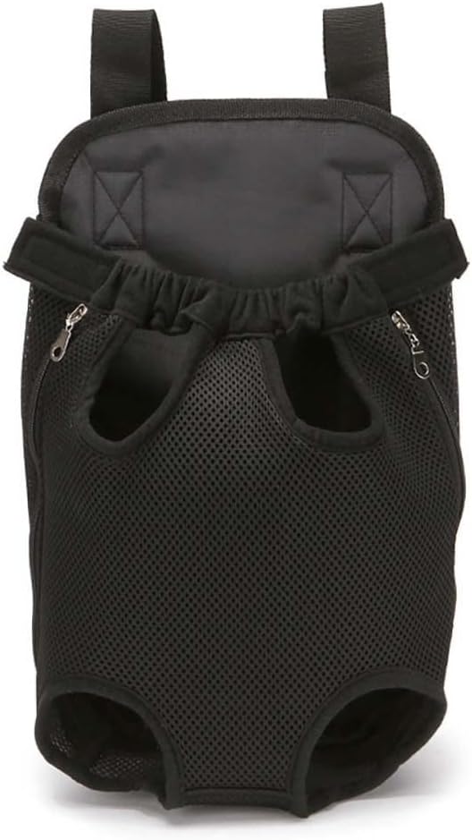 Rosvola portable pet dog carrier backpack front view for hands free outdoor travel.