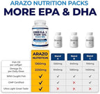 Arazo Nutrition triple strength fish oil softgels closeup