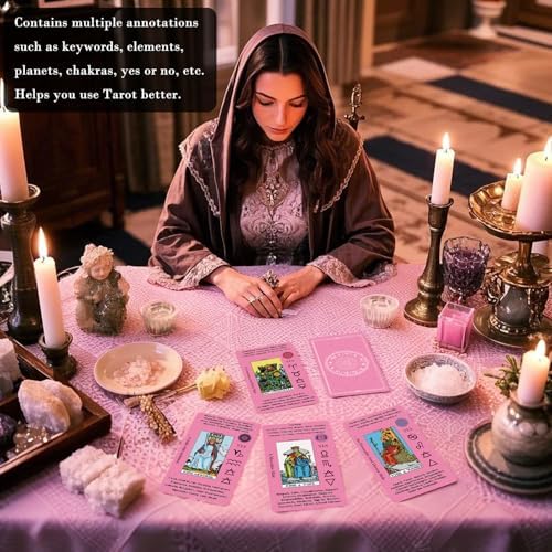 Smoostart seventy eight piece tarot card set with pink velvet pouch