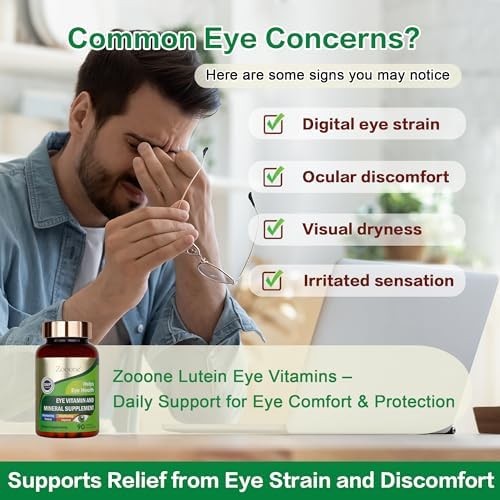 Zooone eye health supplement capsules bottle and ingredient label