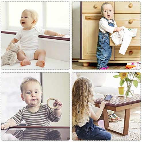 Non toxic child safety bumper applied on a glass coffee table