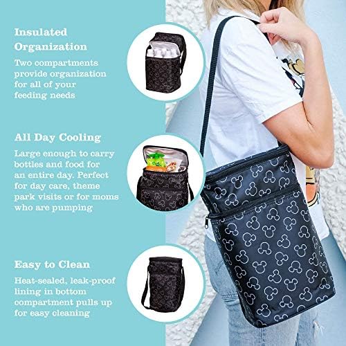 J.L. Childress Disney Baby bottle cooler featuring Mickey Mouse print