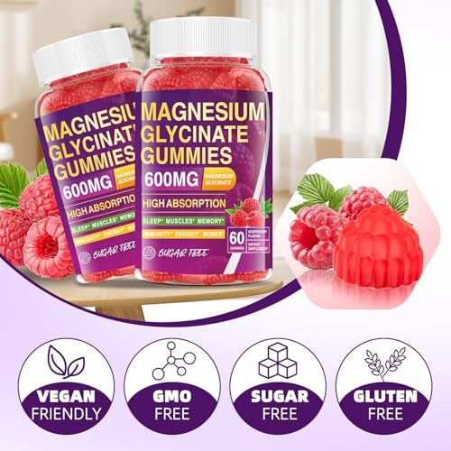 Nutritional facts panel for Aeqnjv magnesium glycinate gummies