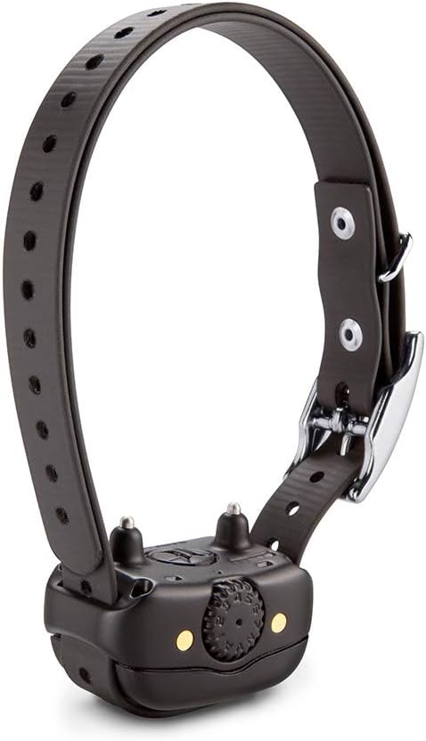 Garmin BarkLimiter Deluxe device showing stainless steel contact points