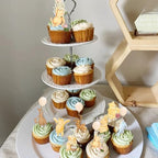 Detailed view of Piglet and Tigger cupcake party supplies
