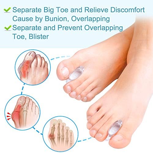 Close up of 0.4 inch thick gel spacer for hammer toe correction.