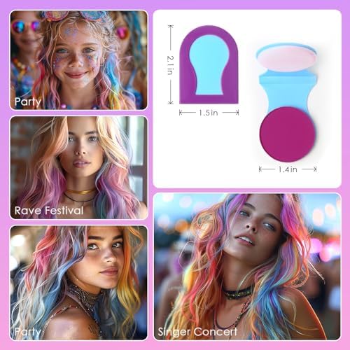 Handheld temporary hair chalk applicator tool