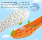 Giwytey 4D Cloud Insoles showing the U-shape heel cup and ergonomic cushioning.