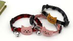 Premium nylon printed decorative kitten necklace in blue colorway