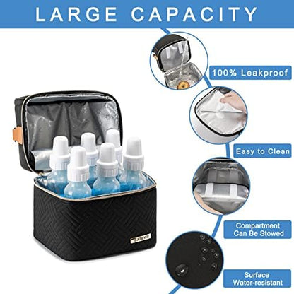 Interior view of Babeyer leakproof breastmilk cooler bag