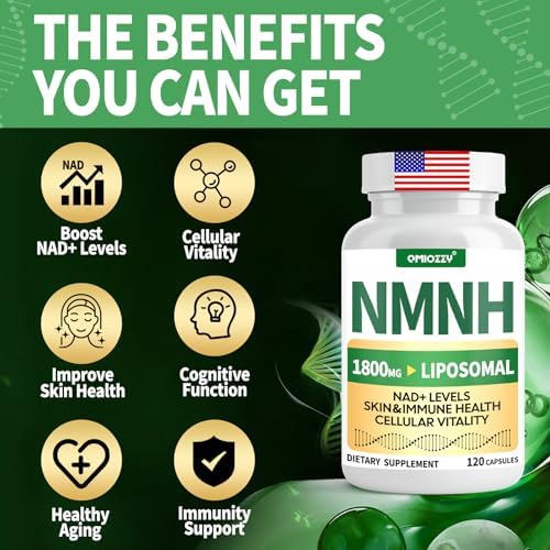 Qmiozzy Nurafuse NMNH Supplement 1000mg side profile showing vegan certification