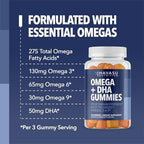 Havasu Nutrition lemon and orange flavor omega gummies open bottle