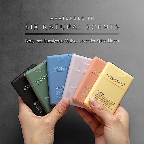 Noshinku Bergamot Pocket Hand Sanitizer Refill Kit: Refill Pouch + Sprayer Bundle | Organic Antibacterial Sanitizing Mist with Moisturizing Oils | FDA Registered | 70% Sugarcane Derived Alcohol - Image 6