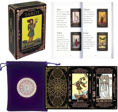 DLAGOMLIFE black tarot cards spread out highlighting the zodiac symbols and element keywords