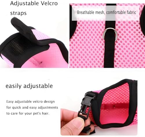 Side profile of the WeimoMonkey rabbit walking vest highlighting the soft elastic cushioning