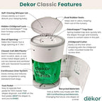 Dekor Eko Classic Diaper Pail foot pedal mechanism detail