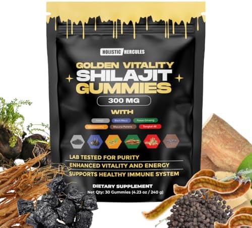 Natural herbal supplements gummy featuring panax ginseng and tongkat ali for stamina boost