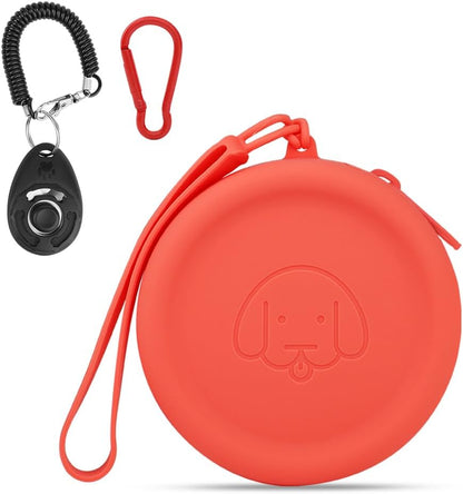 WALLFID Silicone Dog Treat Pouch Small Bag,with Pet Training Clicker,Walking Bag for Dog and Cat, Pocket Size, Easy to Clean, Odorless, Zipper Design,Moisture-Proof,Travel Walking Bag.(Sky Blue) - Image 15