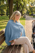 Tado Muslin organic cotton cover used as car seat canopy