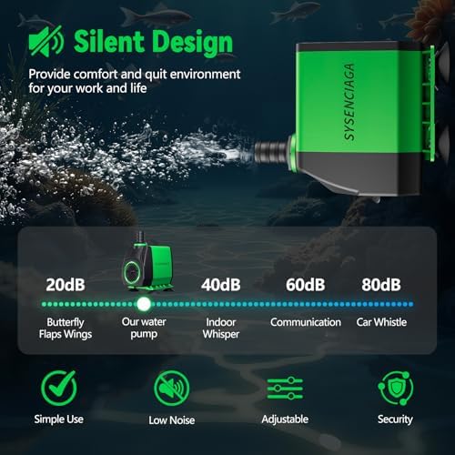 Sysenciaga 40 watt water pump being utilized for hydroponic system nutrient circulation