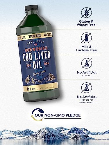 Close up of Carlyle Norwegian Cod Liver Oil liquid pouring into a spoon