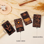 Sugeya tarot set accessories including chakra stones and wooden card holders