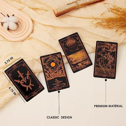 Sugeya tarot set accessories including chakra stones and wooden card holders