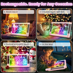 Close up of 9 color light modes on Geokay neon drawing tablet