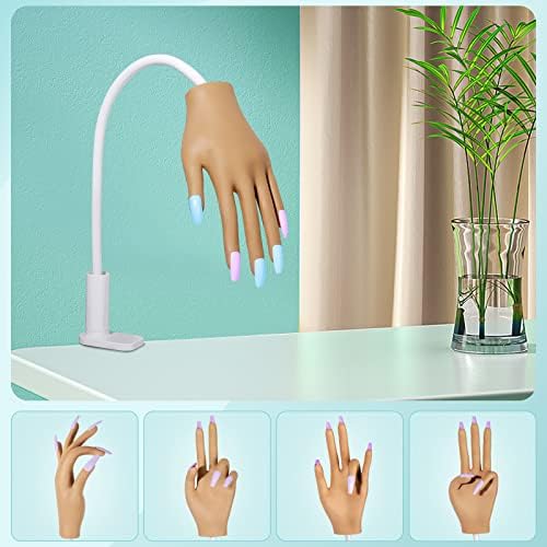 Side profile of bendable silicone nail training hand model.