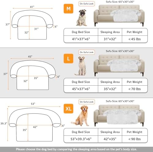 Large breed dog comfortably resting its head on the supportive raised edge of the light grey GGIB bed.