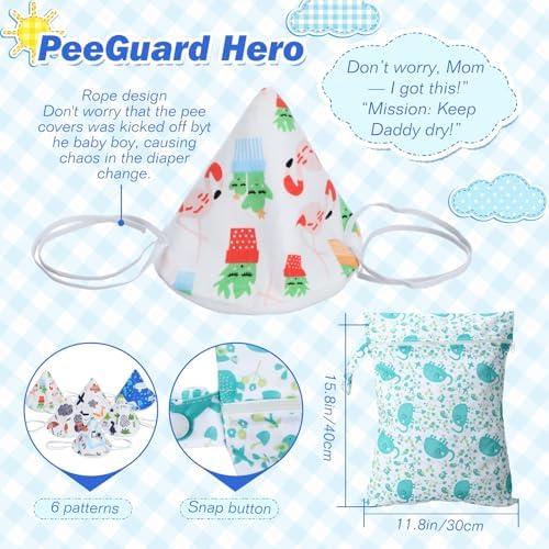 Boao baby boy pee shield with storage bag accessories