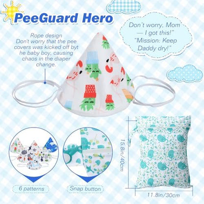 Boao baby boy pee shield with storage bag accessories