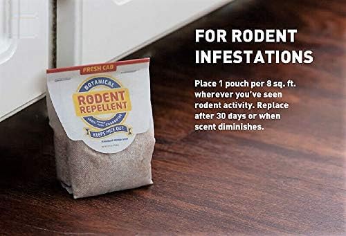 Fresh Cab eco-friendly biodegradable indoor rat deterrent pouches close up details