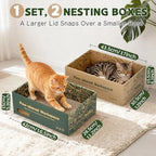 Two separate ARGOPET cardboard lounge beds arranged as indoor cat relaxation zones