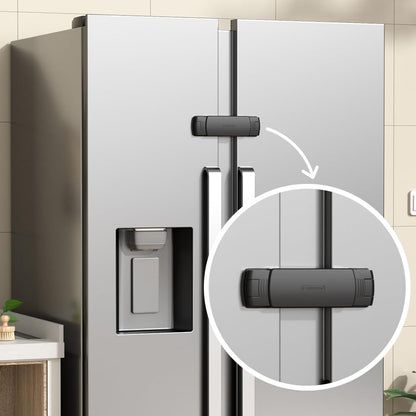 Eudemon French door refrigerator lock front view