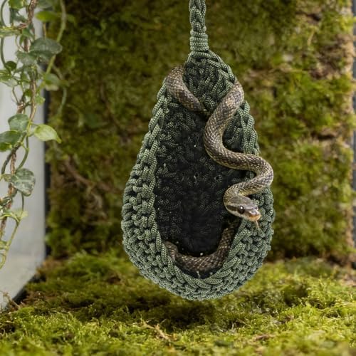 MinrzPet pet supply green reptile lounge pouch with lightweight snake inside