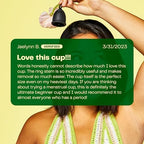 Top view of Viv large menstrual cup showing flexible silicone rim