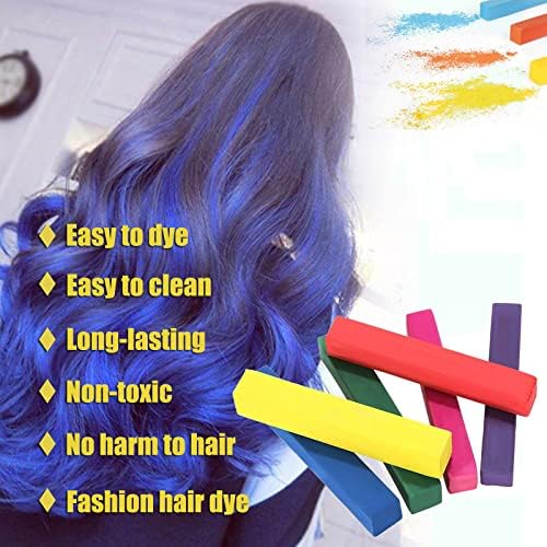 Close up of vibrant hair chalk sticks in packaging