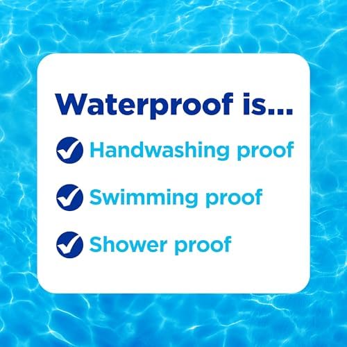 Side angle of the compact packaging for BAND-AID clear spot waterproof patches showing product dimensions.