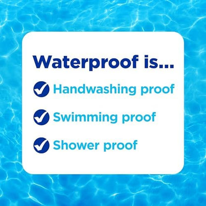Side angle of the compact packaging for BAND-AID clear spot waterproof patches showing product dimensions.