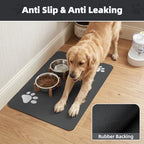Padoor Pet Feeding Mat paw print design closeup
