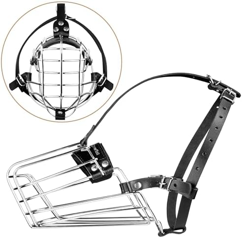 Side profile of CleverTail wire cage muzzle on a German Shepherd