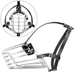 Side profile of CleverTail wire cage muzzle on a German Shepherd
