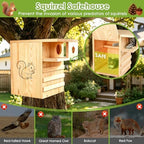 Large Squirrel House for Outside with Predator Guard, Squirrel Nesting Box with Exterior Porch, Easy Assemble Wooden Squirrel Boxes, Suitable for Gray Squirrels, Fox Squirrels, Red and Chipmunks - Image 4