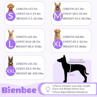 Rear view of Bienbee dog bathrobe showing coverage