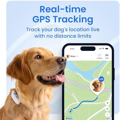 Side profile of Tractive waterproof pet tracker