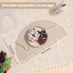 Mubobiee kids table placemat showing close up of the slip resistant bottom