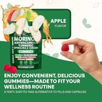 pure botanical benefits of moringa powder and turmeric gummies for healthy gut and skin support