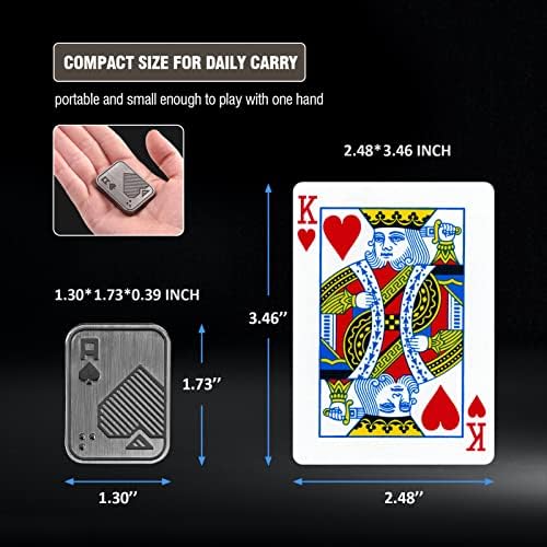Wropzo adult haptic fidget toy displaying the multi layer internal magnet structure and poker face engraving
