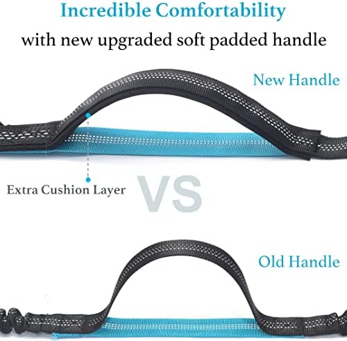 Dual handle bungee dog leash for large dogs